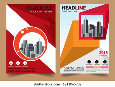 Cover Brochure layout annual report poster flyer in A4 with geometric shape