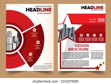 Cover Brochure layout annual report poster flyer in A4 with geometric shape
