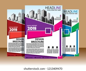 cover Brochure layout annual report poster flyer in A4 with geometric shape