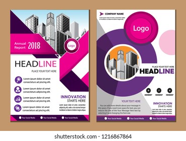 cover Brochure layout annual report poster flyer in A4 with geometric shape