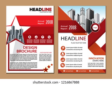 cover Brochure layout annual report poster flyer in A4 with geometric shape
