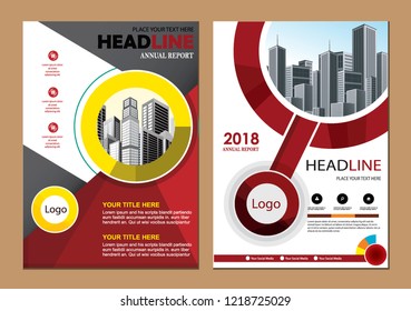 cover Brochure layout annual report poster flyer in A4 with geometric shape
