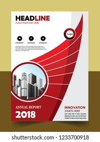 cover Brochure layout annual report poster flyer in A4 with geometric shape