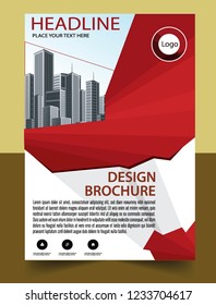 cover Brochure layout annual report poster flyer in A4 with geometric shape