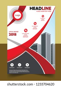 cover Brochure layout annual report poster flyer in A4 with geometric shape
