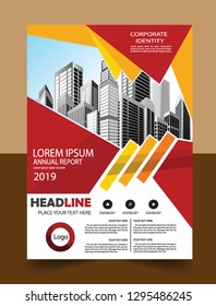 cover Brochure layout annual report poster flyer in A4 with geometric shape