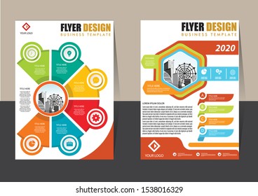 cover Brochure layout annual report poster flyer in A4 with geometric shape