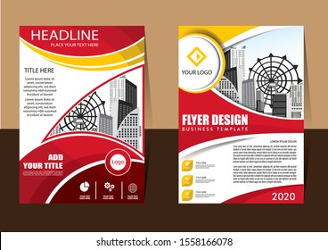 cover Brochure layout annual report poster flyer in A4 with geometric shape