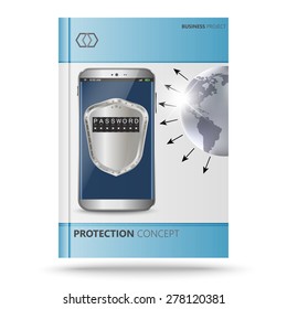 Cover brochure security smartphone.