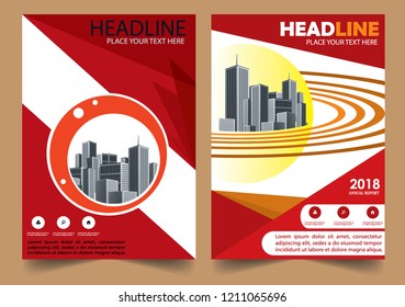 Cover Brochurelayout annual report poster flyer in A4 with geometric shape