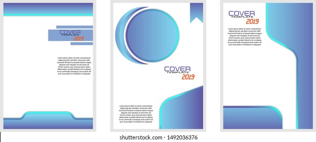 cover bundle  A4 3 in 1. flyer, page, brochure, template, annual.