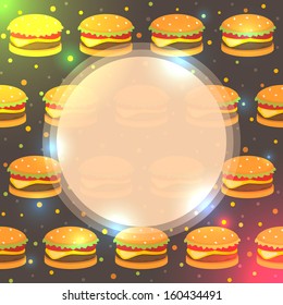 Cover with burger