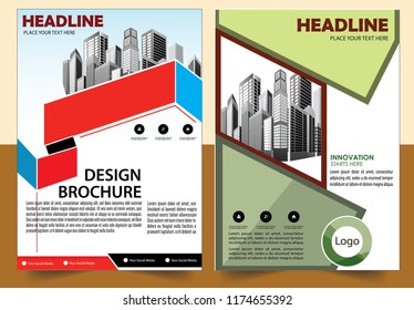 cover Business abstract vector template Brochure design modern layout annual report poster flyer in A4 with colorful triangles geometric shapes for tech science market with light background
