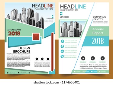 cover Business abstract vector template Brochure design modern layout annual report poster flyer in A4 with colorful triangles geometric shapes for tech science market with light background
