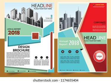 cover Business abstract vector template Brochure design modern layout annual report poster flyer in A4 with colorful triangles geometric shapes for tech science market with light background
