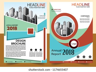 cover Business abstract vector template Brochure design modern layout annual report poster flyer in A4 with colorful triangles geometric shapes for tech science market with light background
