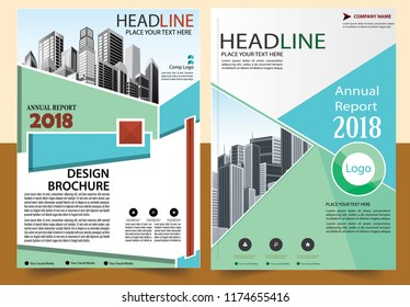 cover Business abstract vector template Brochure design modern layout annual report poster flyer in A4 with colorful triangles geometric shapes for tech science market with light background
