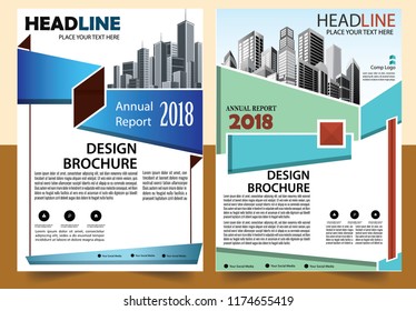 cover Business abstract vector template Brochure design modern layout annual report poster flyer in A4 with colorful triangles geometric shapes for tech science market with light background
