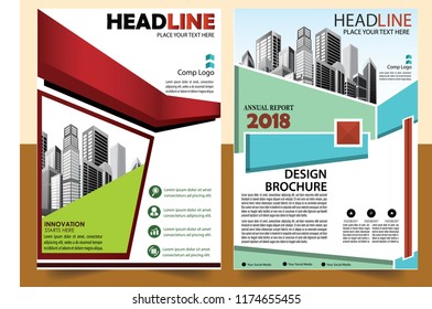 cover Business abstract vector template Brochure design modern layout annual reportposter flyer in A4 with colorful triangles geometric shapes for tech science market with light background
