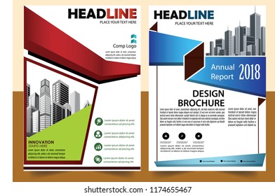 cover Business abstract vector template Brochure design modern layout annual report poster flyer in A4 with colorful triangles geometric shapes for tech science market with light background
