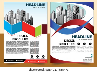 cover Business abstract vector template Brochure design modern layout annual report poster flyer in A4 with colorful triangles geometric shapes for tech science market with light background
