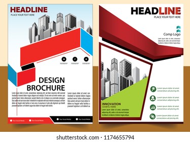 cover Business abstract vector template Brochure design modern layout annual report poster flyer in A4 with colorful triangles geometric shapes for tech science market with light bac
