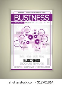 Cover business magazine, vector