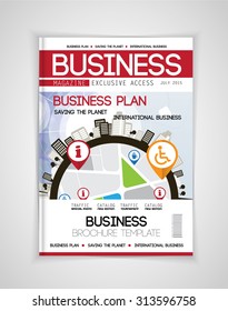 Portada de la revista de negocios, vector