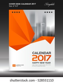Cover calendar 2021 template, Desk Calendar 2017 Design Template, Orange cover design, corporate business flyer, wall calendar, annual report, book, Orange background