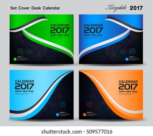 Cover calendar 2021 template set, Desk Calendar 2017 Design Template,  cover design, corporate business flyer, wall calendar, annual report, book, wave background