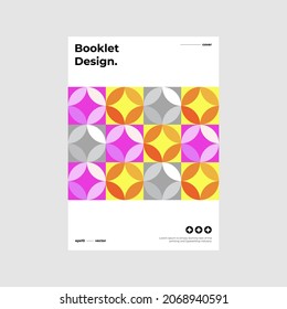 Cover, catalog, poster, layout, pamphlet, brochure, booklet, banner, poster, blank, flyer, leaflet template design. Front page mockup. Abstract geometric illustration. Premium. A4. Vertical. Vector 
