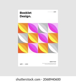 Cover, catalog, poster, layout, pamphlet, brochure, booklet, banner, poster, blank, flyer, leaflet template design. Front page mockup. Abstract geometric illustration. Premium. A4. Vertical. Vector 