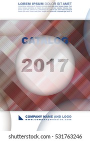Cover of the catalog, the report for business, technology and science. Brochure template with a digital mosaic pixel. Abstract design in a contemporary color scheme.