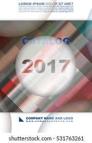 Cover of the catalog, the report for business, technology and science. Brochure template with a digital mosaic pixel. Abstract design in a contemporary color scheme.