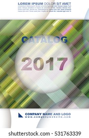 Cover of the catalog, the report for business, technology and science. Brochure template with a digital mosaic pixel. Abstract design in a contemporary color scheme.