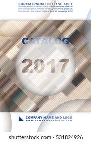 Cover of the catalog, the report for business, technology and science. Brochure template with a digital mosaic pixel. Abstract design in a contemporary color scheme.