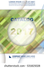 Cover of the catalog, the report for business, technology and science. Brochure template with a digital mosaic pixel. Abstract design in a contemporary color scheme.