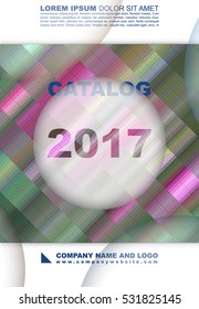Cover of the catalog, the report for business, technology and science. Brochure template with a digital mosaic pixel. Abstract design in a contemporary color scheme.