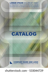 Cover of the catalog, the report for business, technology and science. Brochure template with a digital mosaic pixel. Abstract design in a contemporary color scheme.
