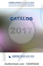 Cover of the catalog for women's clothing, cosmetics, perfume. Brochure template with a soft gradient background. Abstract design in a contemporary color scheme.