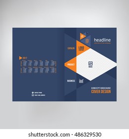 Cover for catalogue, brochure, booklet, leaflet. Graphic template for posting photos and text, cover design of annual report. Template for business presentation, cover folder vector background
