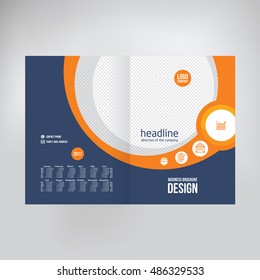 Cover for catalogue, brochure, booklet, leaflet. Graphic template for posting photos and text, cover design of annual report. Template for business presentation, cover folder vector background
