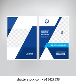 Cover for catalogue, brochure, booklet, leaflet. Graphic template for posting photos and text, cover design of annual report. Template for business presentation, cover folder vector background