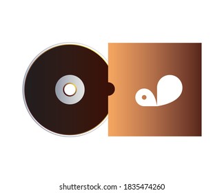 cover and cd with corporate identity vector illustration design