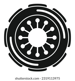 Cover clutch icon simple vector. Car disk. Auto pressure