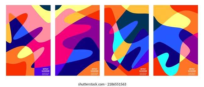 Cover collection of colorful abstract shapes