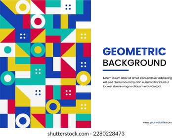 Cover collection colorful geometric  background