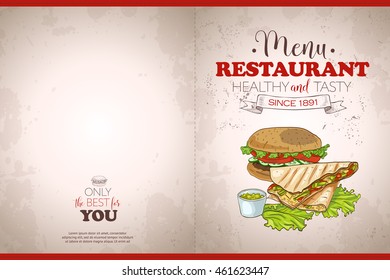 Cover color horizontal menu design