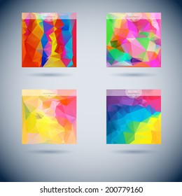 cover colour set patterns logo circus graphic series of abstract vector background with polygon object template for design cover colour set patterns logo circus graphic line water group colorful conce