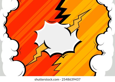 cover comic cartoon background cloud template vector